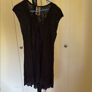 Johnny Was Black Eyelet Dress